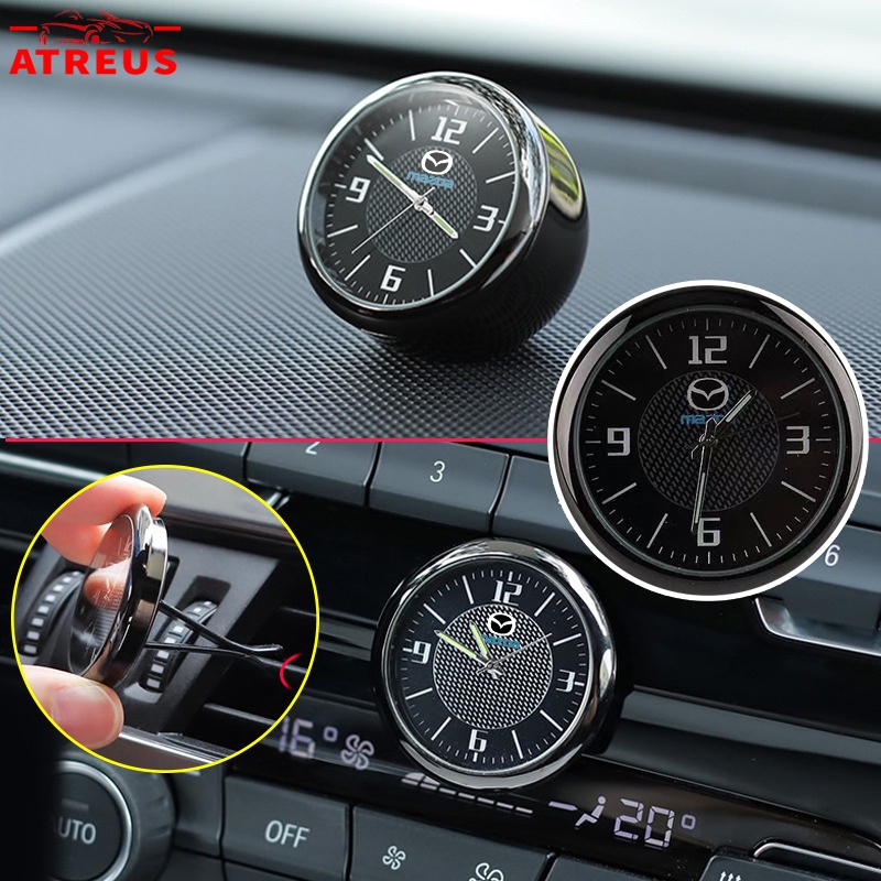Mazda Car Mini Quartz Clock luminous Interior Center Console Vent Clock ...