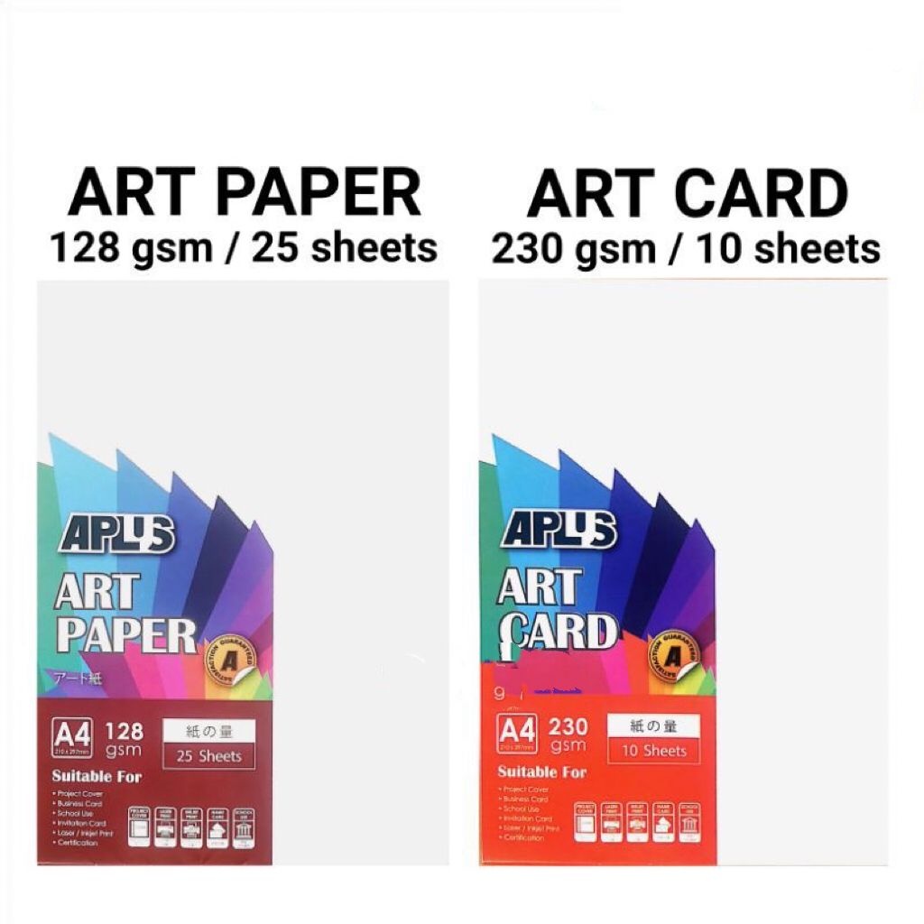 Art Paper 128gsm A4 /A3 25's / Art Card 230gsm A4 10's For Laser/Inkjet