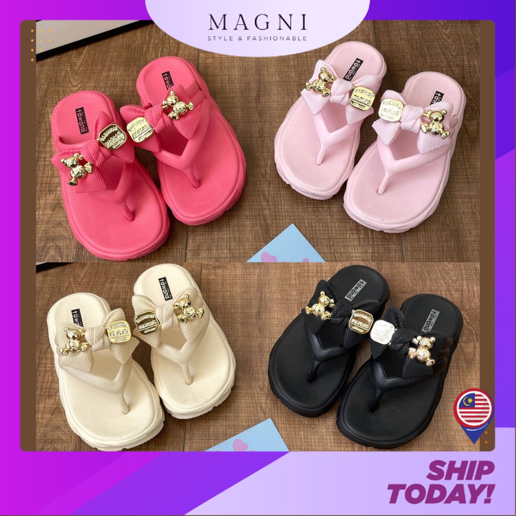 READY STOCK Children's Flip-Flop Slippers KIDS FEMALE Summer Eva Medium