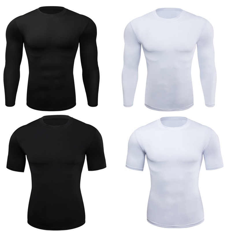 Men's Compression Running Sport Shirt Long Sleeve Quick Dry Running T-shirts  Gym Clothing Fitness Tight Soccer Jersey