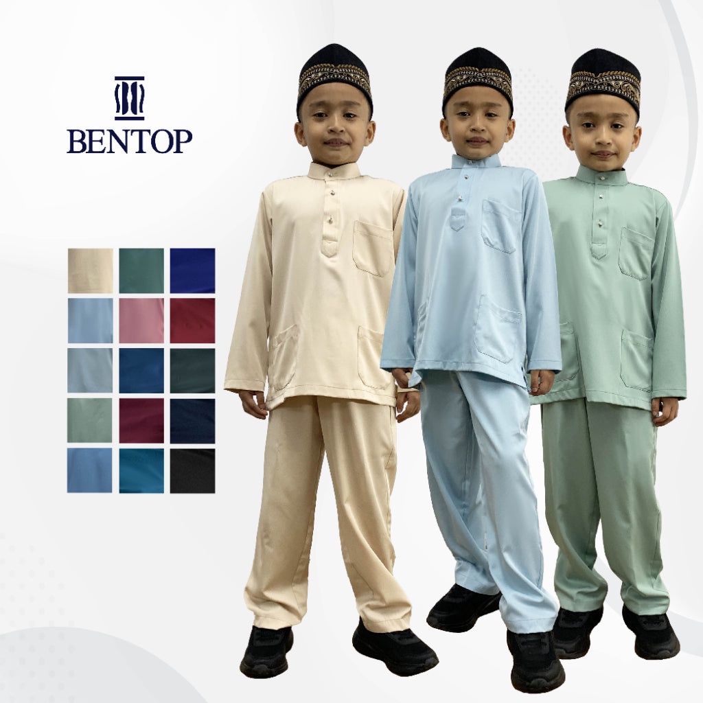 Bentop Baju Melayu Kanak-Kanak BMC018 | Shopee Malaysia