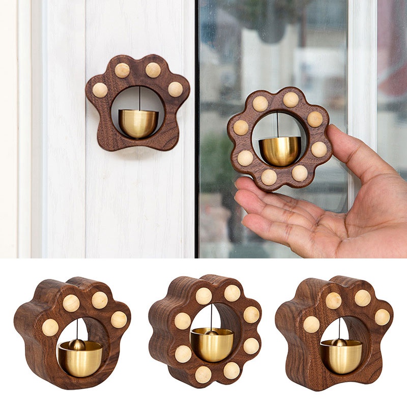 Japanese Style Wooden Doorbell Selfadhesive Decorative Door Bell Home