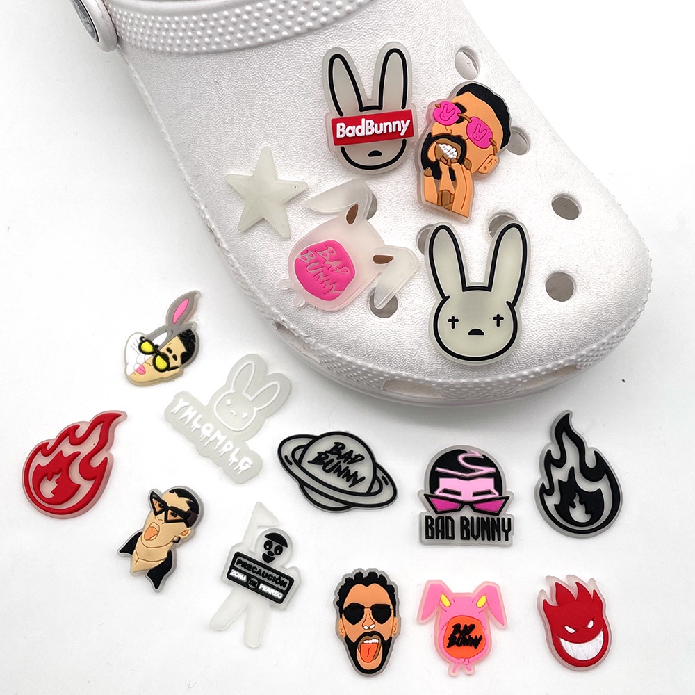 【Hot Bad Bunny Luminous Series】 Jibbitz Shoe Charms DIY Detachable