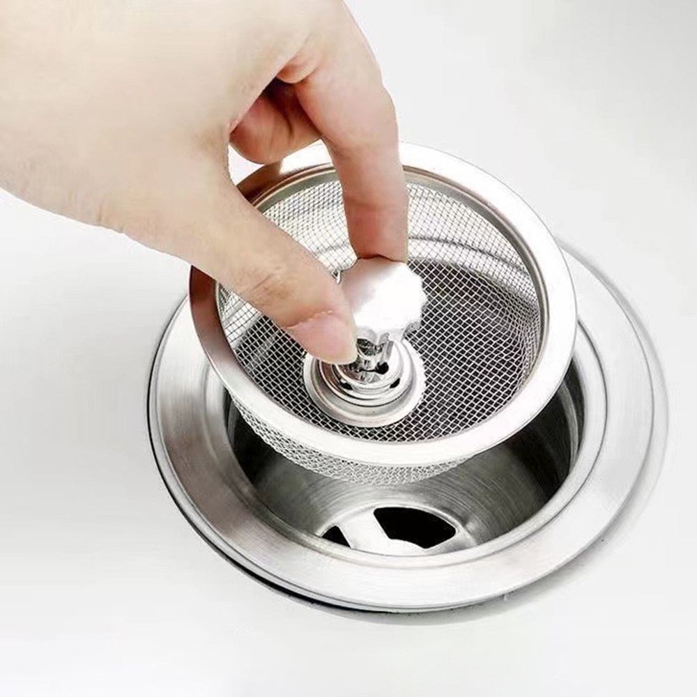 Kitchen Sink Strainer with Handle and Stopper Replacement Stainless