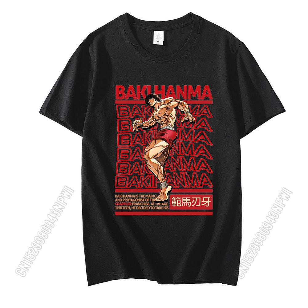 Japan Anime Grappler Baki Hanma Yujiro Dou Manga Tee Shirt Men 100 Cotton T Shirt Tshirt 0849