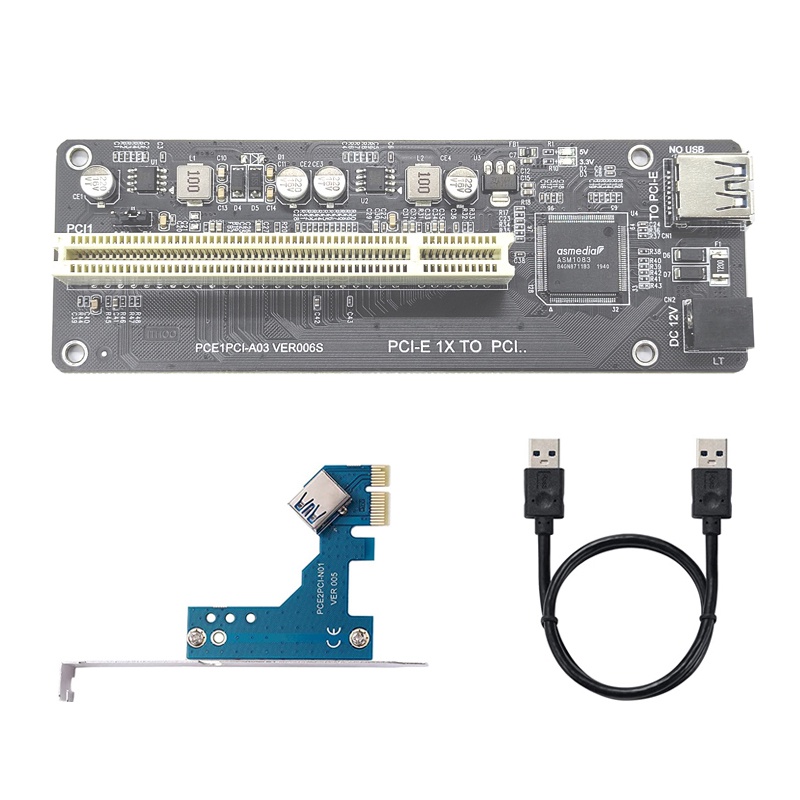 PCI E/NVME/Mini PCIE to PCI Riser Card Dual PCI High Efficiency Adapter ...