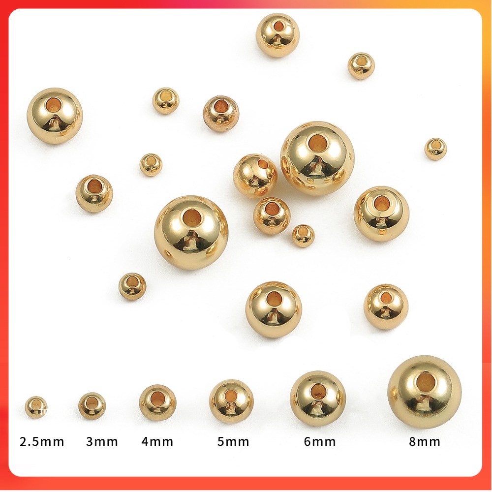 Gold Color Metal Spacer Beads, Gold Spacer Beads Round 3mm