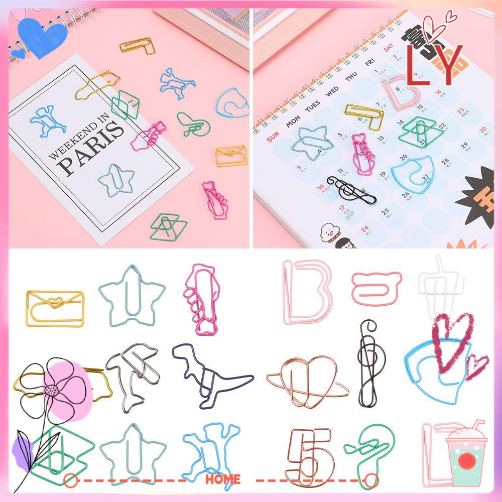 LY 30pcs Colorful Binder Clip Useful Stationery Paper Clips Desk