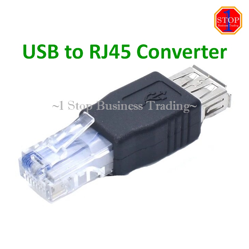 USB to RJ45 Convertor / USB to RJ45 Network Plug Adapter / 网线公接口转USB母接头 ...
