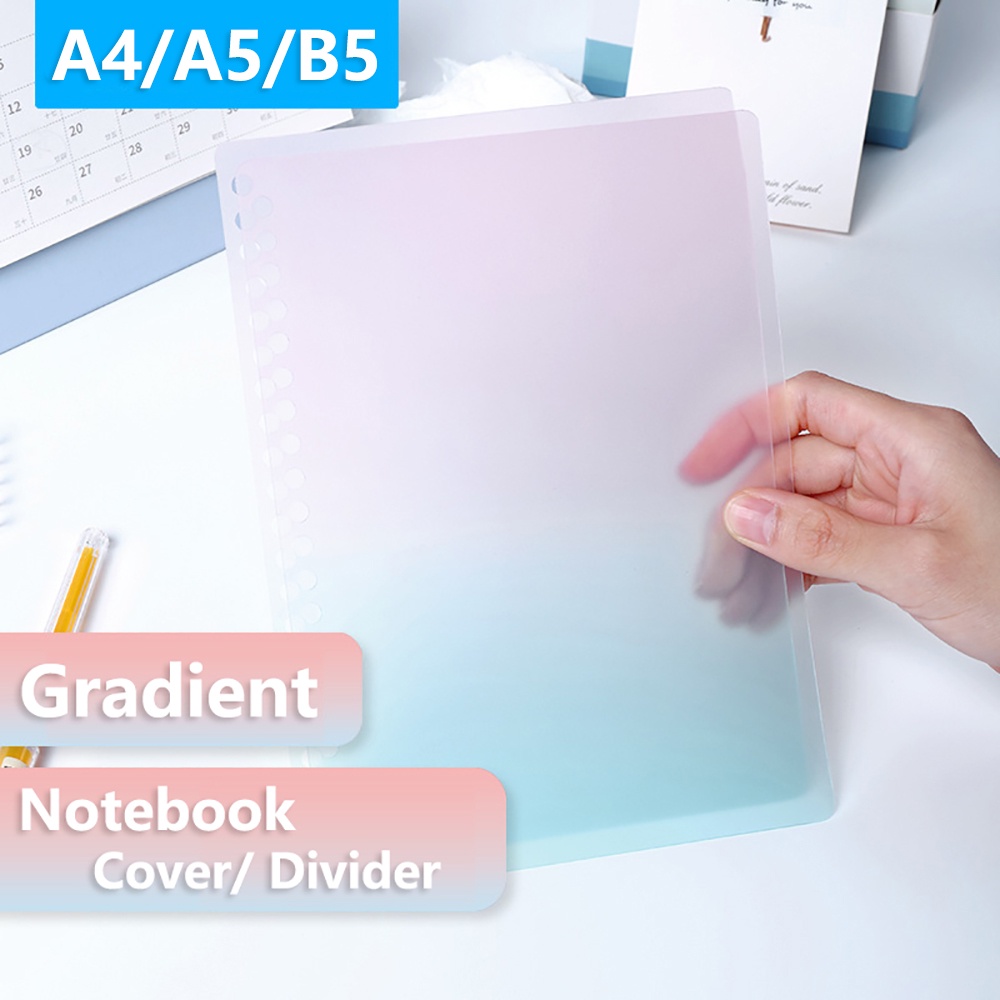 A4/A5/B5 Gradient Color Binder Index Page School Notebook Separator ...