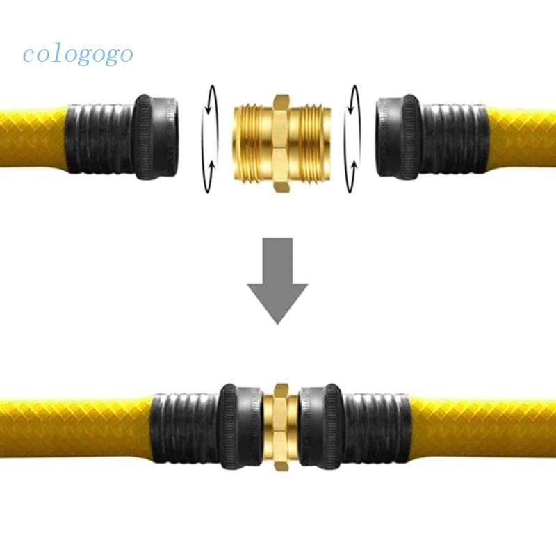 COLO 2pcs Brass Garden Hose Fitting Connector Adapter Heavy Duty Male