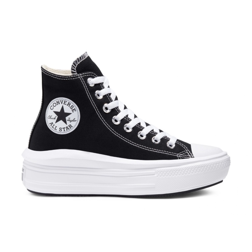 Converse Chuck Taylor All Star Move Hi (Black/White) | Shopee Malaysia