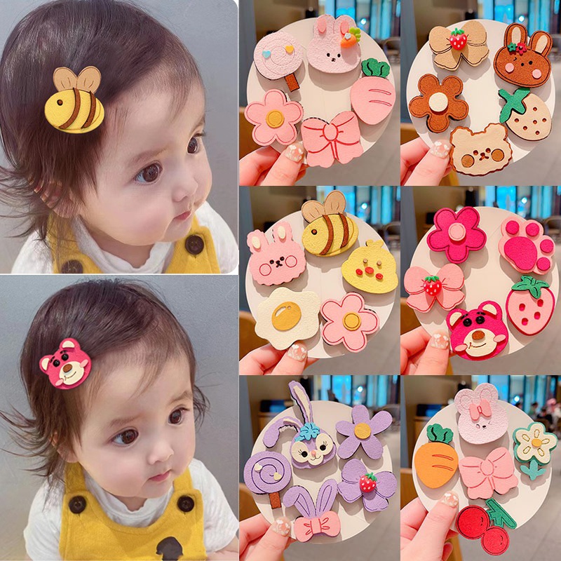 New Cute Baby Velcro Side Broken Hair Bangs Stickers Korean Children's