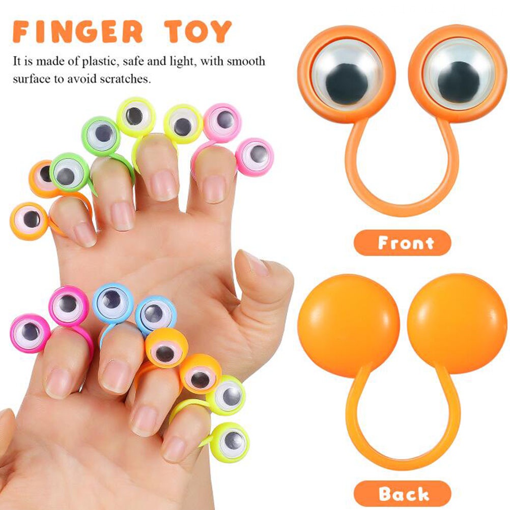 Christmas Gifts Big Eyes Ring Finger Puppets Googly Supplies Child 24
