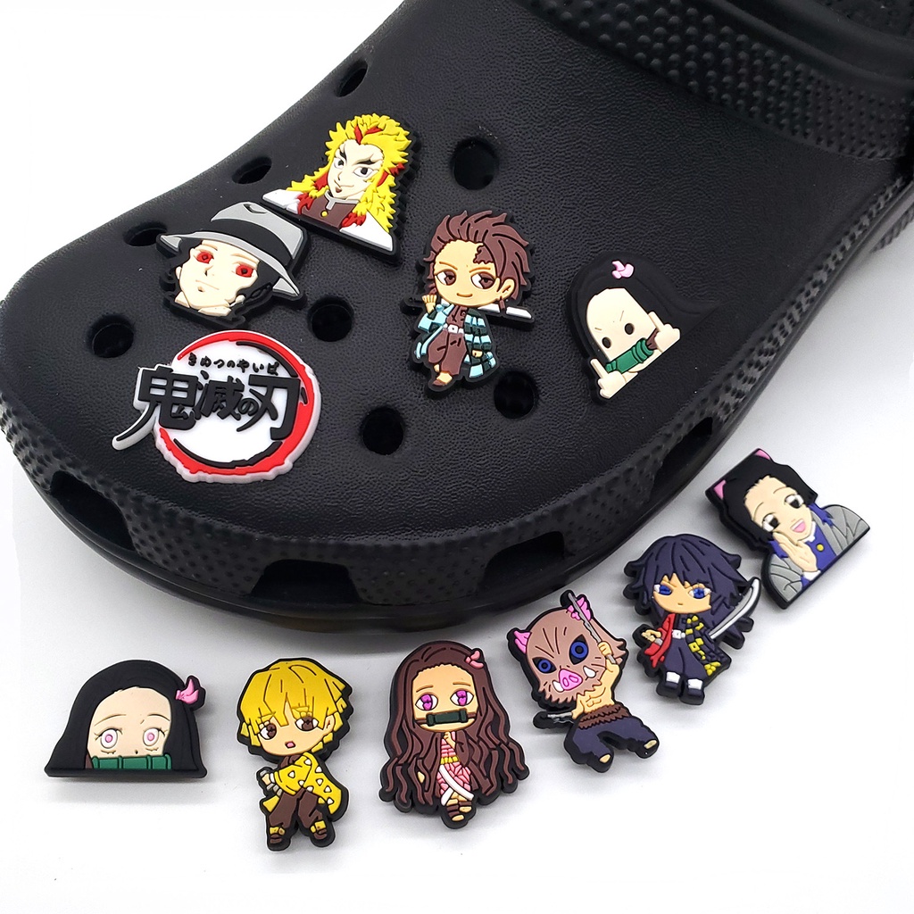 Cute Anime Jibbitz Demon Slayer Jibbits for Crocs Daki Shoe Charms ...