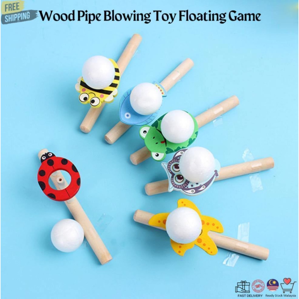 Wood Pipe Blowing Toy Floating Game Toy Speech Therapy Tool | ADHD ...