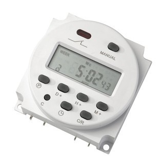 Timer CN101A 220V 110V 24V 12V Digitale LCD Power Timer Programmeerbare Timer Relais 16 A CN101 (Kleur: 24 V, Maat: Beschermende cover