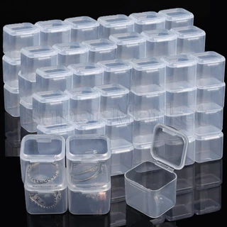 Box Beads Storage Organizer Mini Clear Tiny Keepsake Small Drawer Stackable  Plastics Earringring Nailsjewelry Fake