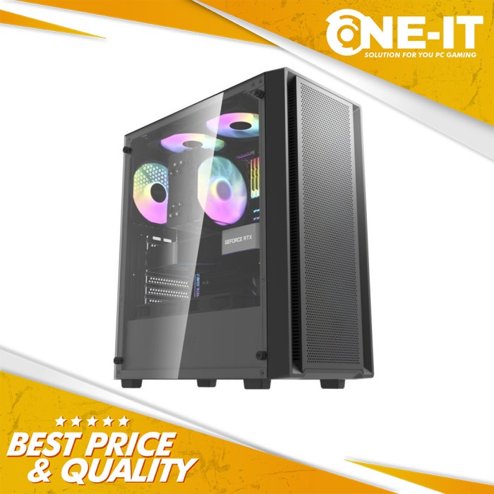 Case PC DARKFLASH DK353 BLACK+4 FAN ARGB ATX Computer CASE | Shopee ...