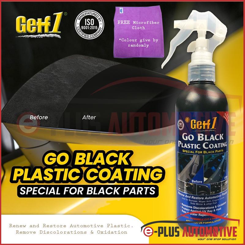 [FREE CLOTH] Getf 1 Go Black Plastic Coating Renew And Restore Car
