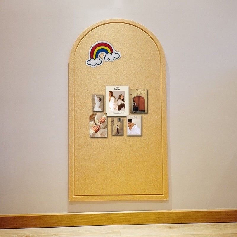 Arcuation Groove design Cork board wall felt photo wall memo board felt