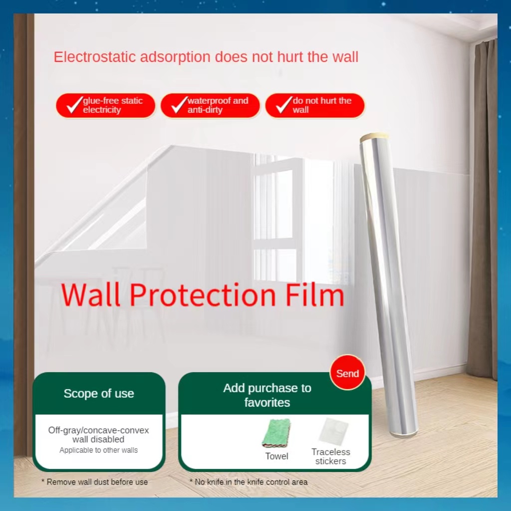 Electrostatic Wall Protective Film Does Not Hurt The Decoration Sticker ...