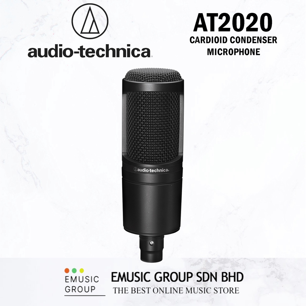 Audio Technica AT2020 Cardioid Condenser Microphone (Audio-Technica ...