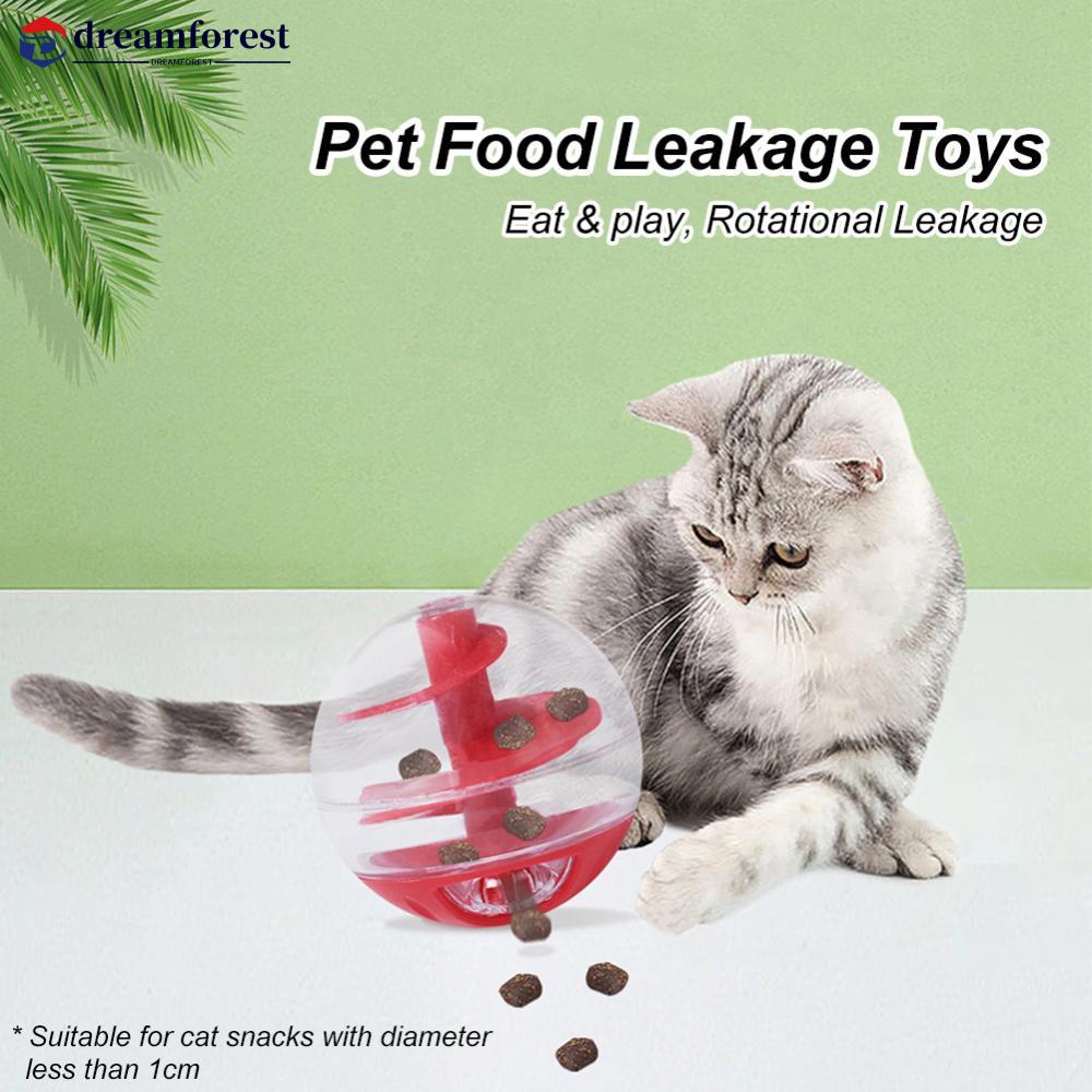 DREAMFOREST Interactive Cat Food Feeder Ball Pet Slow Feeder Toys Cats