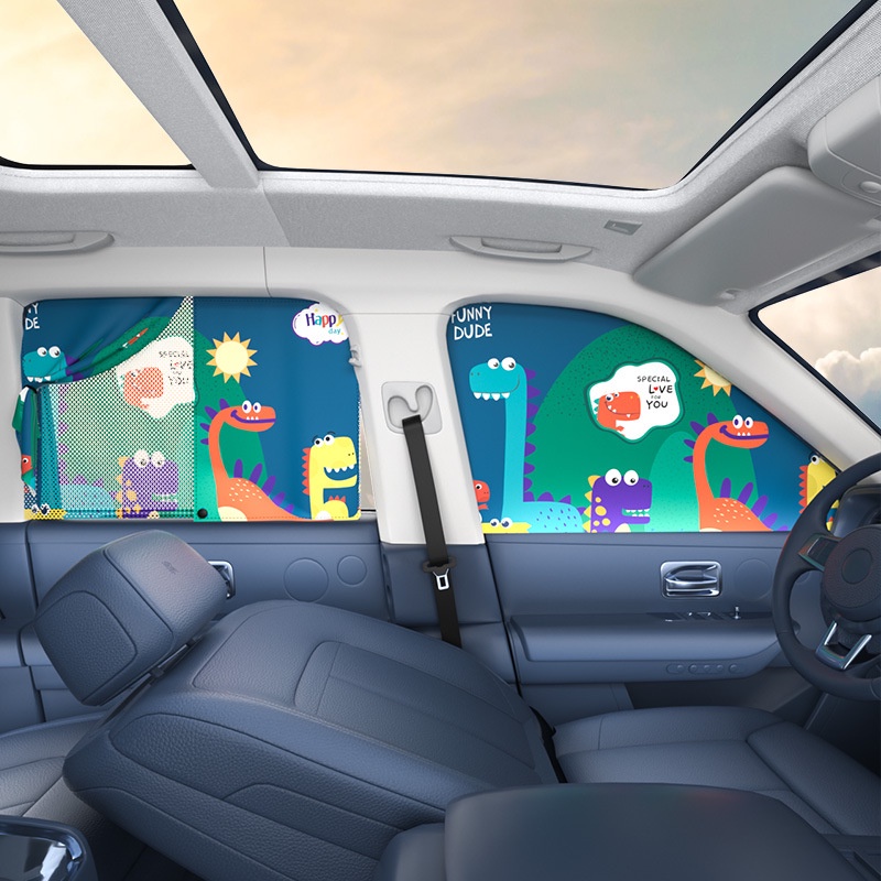 NEW Car Window Sun Shade Cute Baby Sunshield Heat Insulation UV Cooling Antimosquito