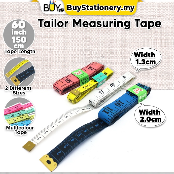 Tape Measure Ruler 60inch Sewing Cloth Tailor Tool Tali Pita Ukur Badan ...