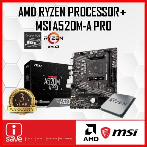 msi a520m a pro ryzen 5 5600g
