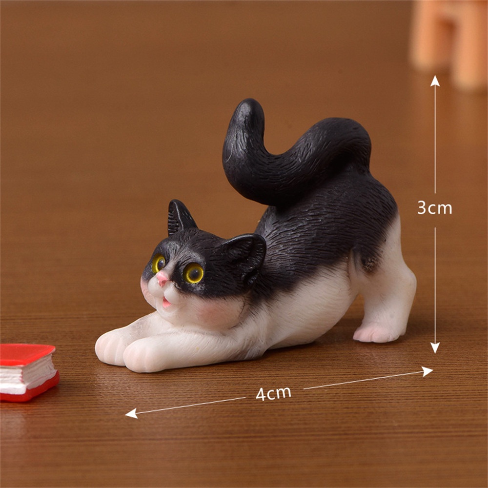 Mini Cat Simulation Ornaments Decoration Desktop Cute Cats Ornament Miniature Landscape Kiss Cat Simulation Decoration Shopee Malaysia