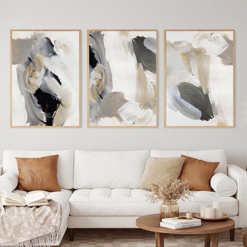 Abstract Watercolor Wall Art Canvas Painting Nordic Rendering ...