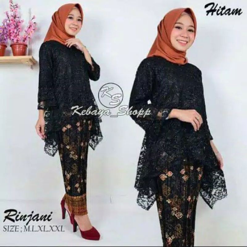 HITAM HIJAU PUTIH Muslimah Brocade KEBAYA Suit With The Latest MODERN ...