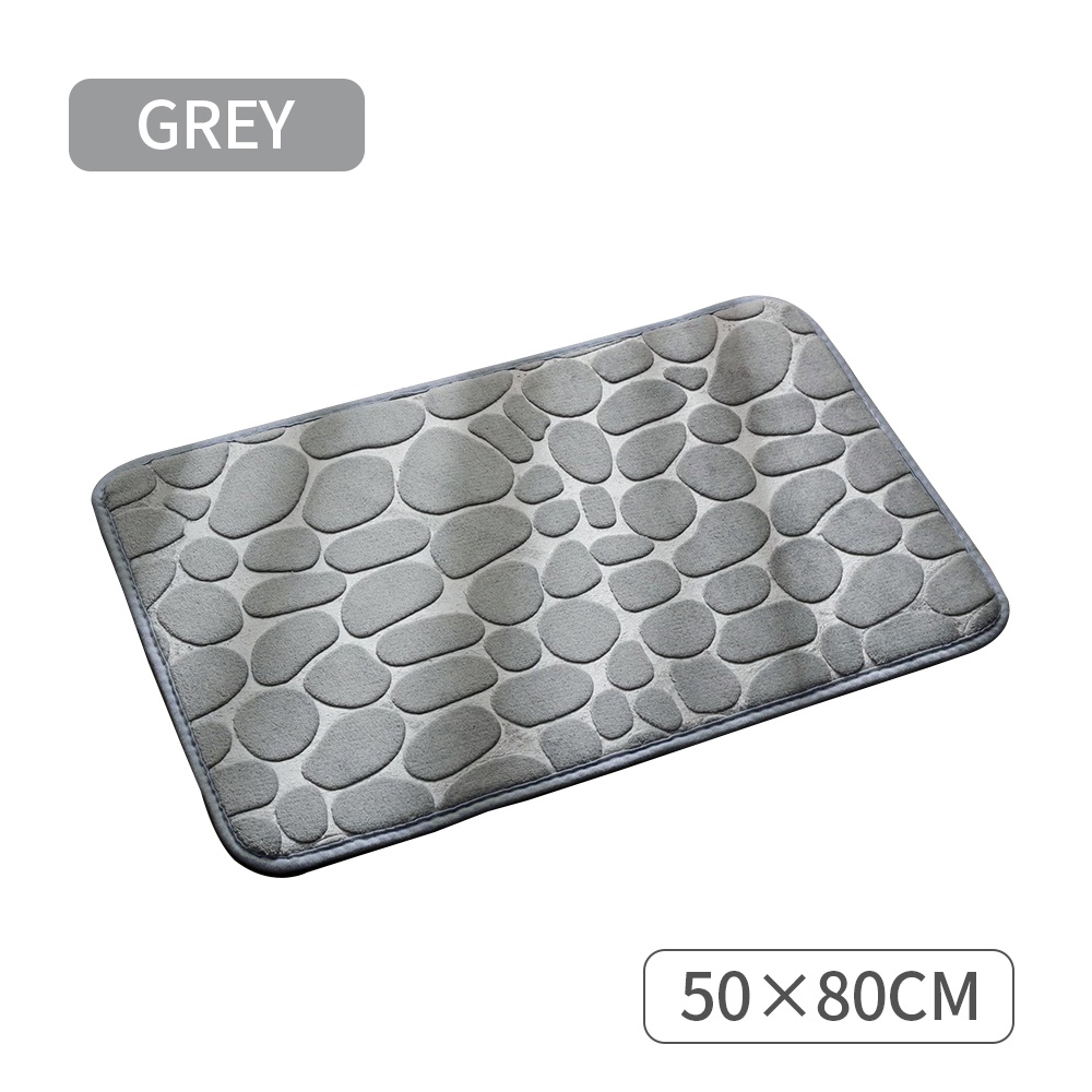 Bathroom absorbent antiskid bath mat foot pad Pebble memory foam