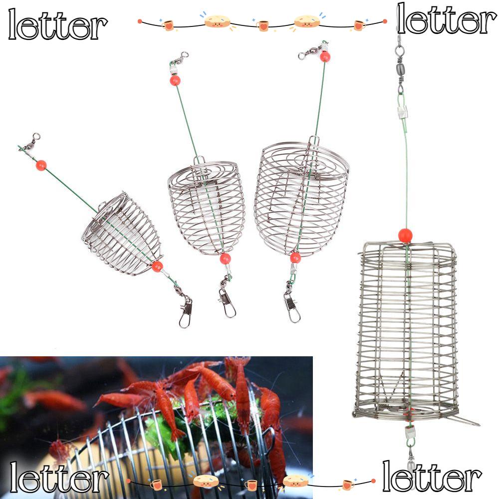 LETTER Useful Aquarium Bait Feeder Trap Basket Food Feeding Fishing Bait Cage Portable Shrimp