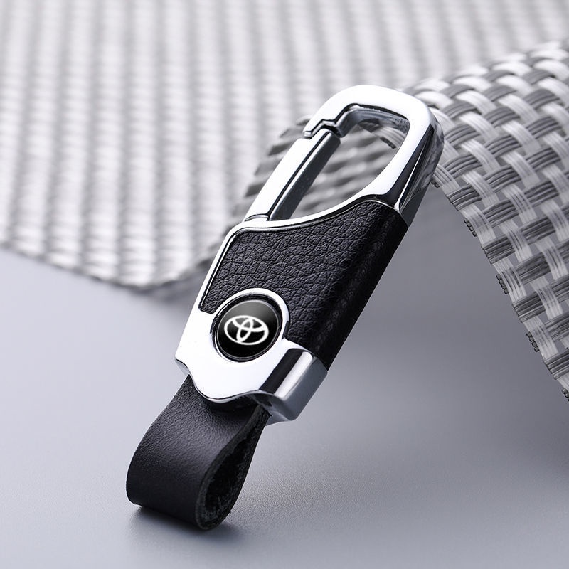 Genuine MINI Cooper Leather Keychain - Premium Metal & Silico Car Key Holder