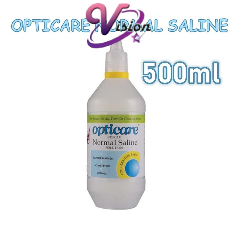 Opticare Sterile Normal Saline Solution For Contact Lens (500ml