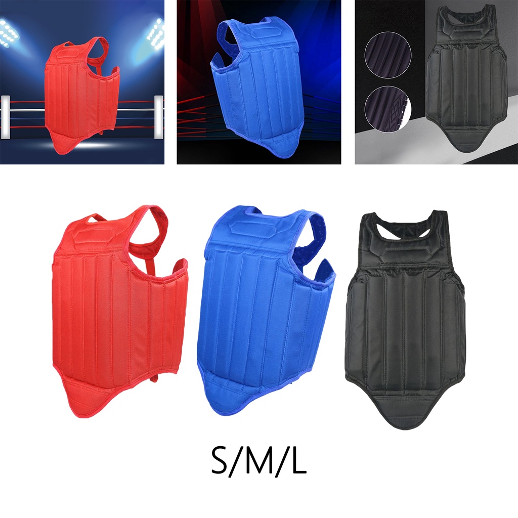 Karate Taekwondo Chest Protector Muay Thai MMA Sparring Training Guard ...