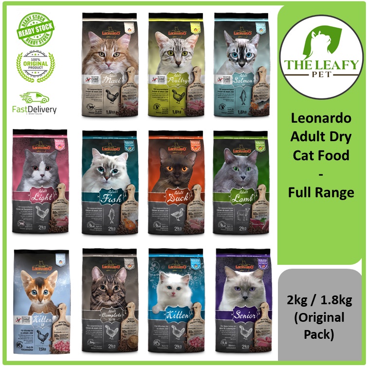 Leonardo Dry Cat Food Full Range ( 2kg / 1.8kg Original Pack