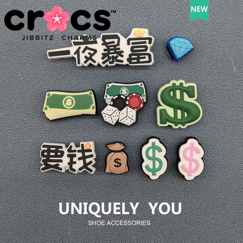 crocs jibbitz Shoe Buckle Hole Accessories Flower Fortune Series DIY