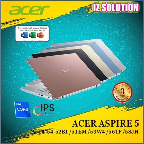 ACER ASPIRE 5 A514-54-52B1 / 51EM / 53W4 / 56TF / 58JH 14" FHD LAPTOP ...