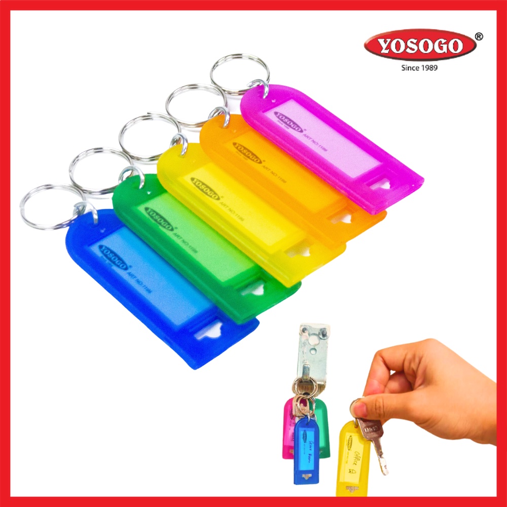 [super stationery] YOSOGO 20/ 50/100 pcs Key Chain Tag Transparent Key ...