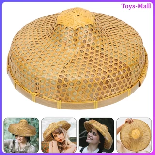Sunshade hat, men's fishing hat, sunscreen handcrafted hat, farmer's straw  hat, bamboo woven yellow hat, performance props - AliExpress