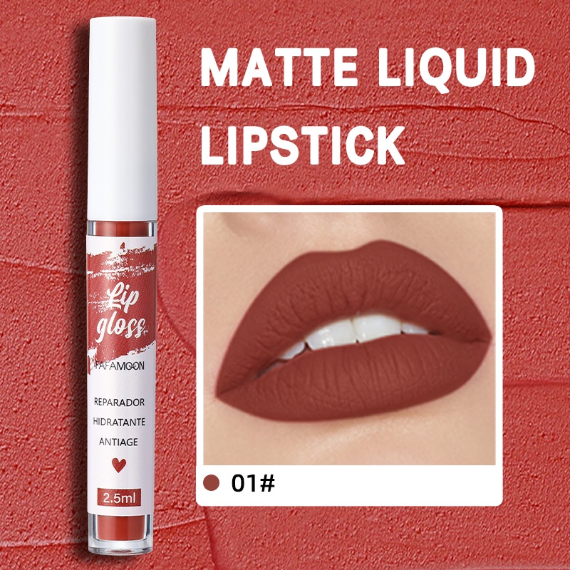 Matte Non-stick Cup Lip Gloss, Non-fading Matte Liquid Lipstick