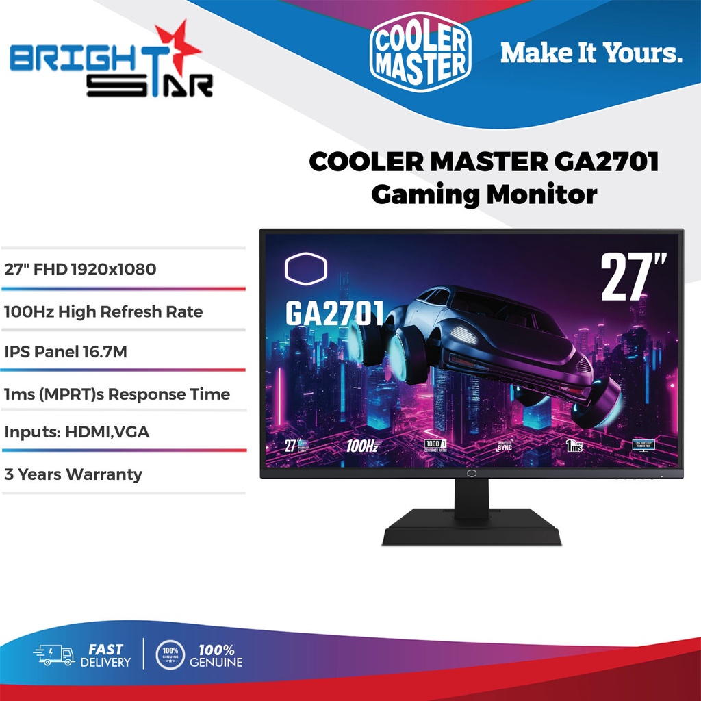 Cooler Master 27 IPS 100hz 1ms