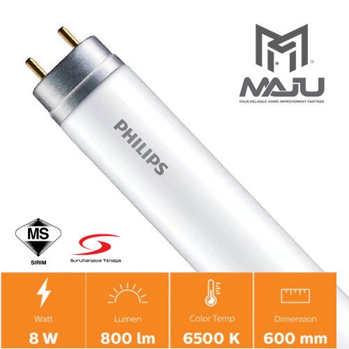 PHILIPS LED TUBE ECOFIT & CASING / LAMPU PANJANG LED & CASING / LAMPU ...