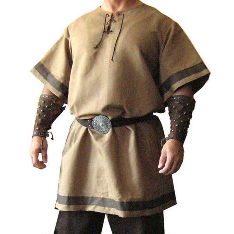 Medieval Vintage Tops Renaissance Viking Warrior Knight Adult Men ...