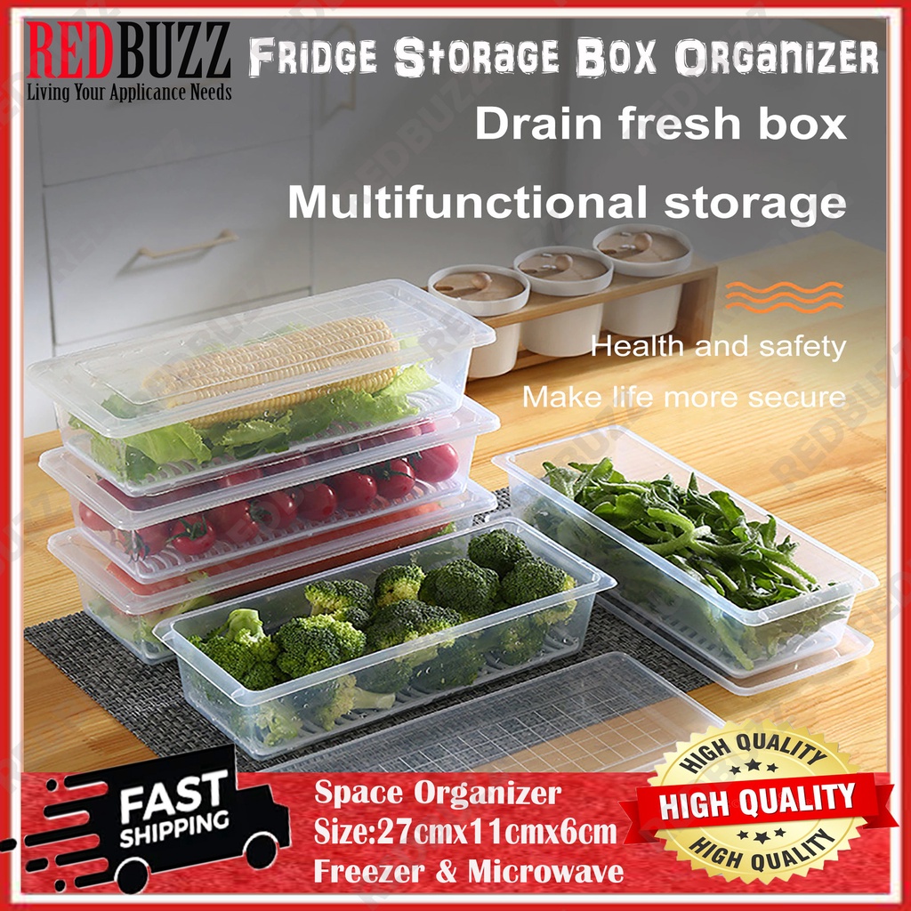 REDBUZZ Fridge Storage Box Container With Lid Containers Tupperware