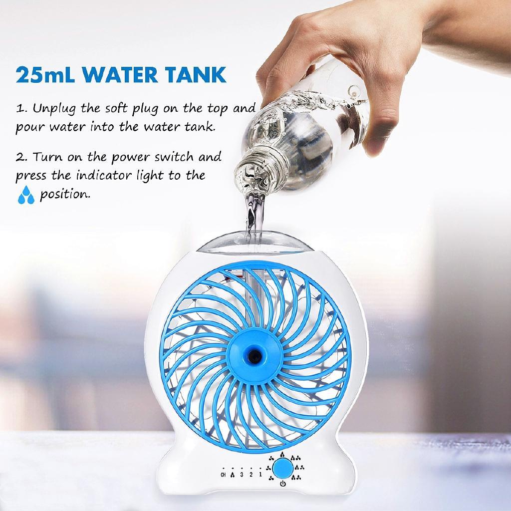 DC 5V Mini USB Fan Desktops Portable Water Mist Cooling Fan Cooler